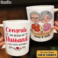 Personalized Gift For Husband For Couple Anniversary Congrats On Being My Husband Mug 27535 thumb 1