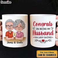 Personalized Gift For Husband For Couple Anniversary Congrats On Being My Husband Mug 27535 thumb 1