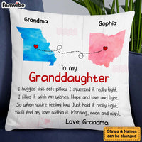 Personalized Gift For Granddaughter Long Distance Watercolor Pillow 27536 thumb 1