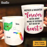 Personalized Gift For Daughter Never Apart  Maybe By Distance  But Never By Heart Long Distance Gift Mug 27537 thumb 1