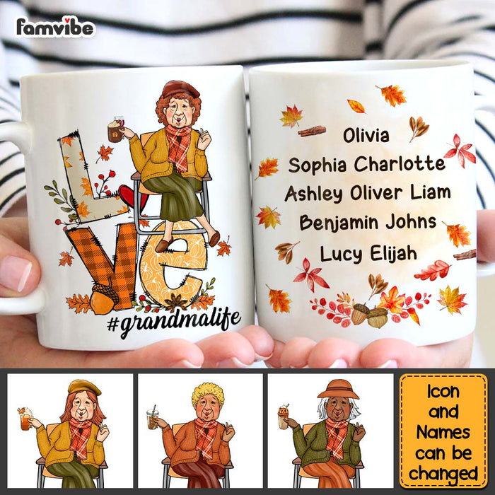 Personalized Gift For Grandma Love Fall Mug 27538 1