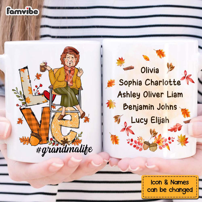 Personalized Gift For Grandma Love Fall Mug 27538 1