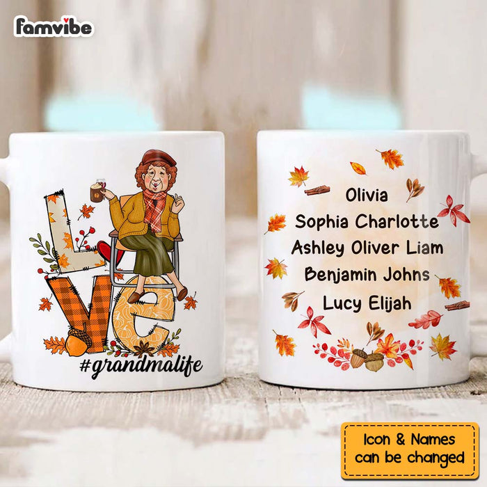 Personalized Gift For Grandma Love Fall Mug 27538 1