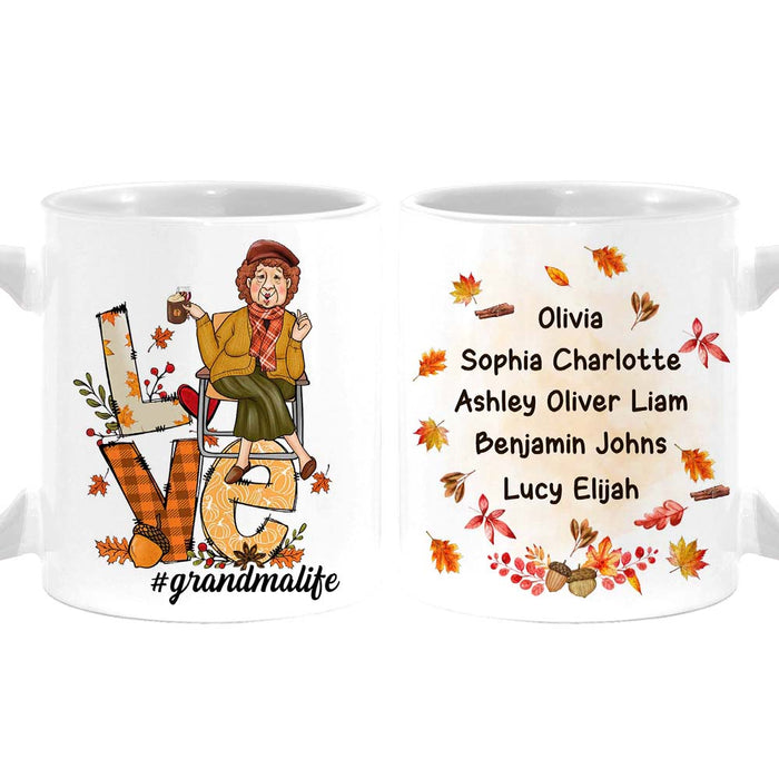 Personalized Gift For Grandma Love Fall Mug 27538 1