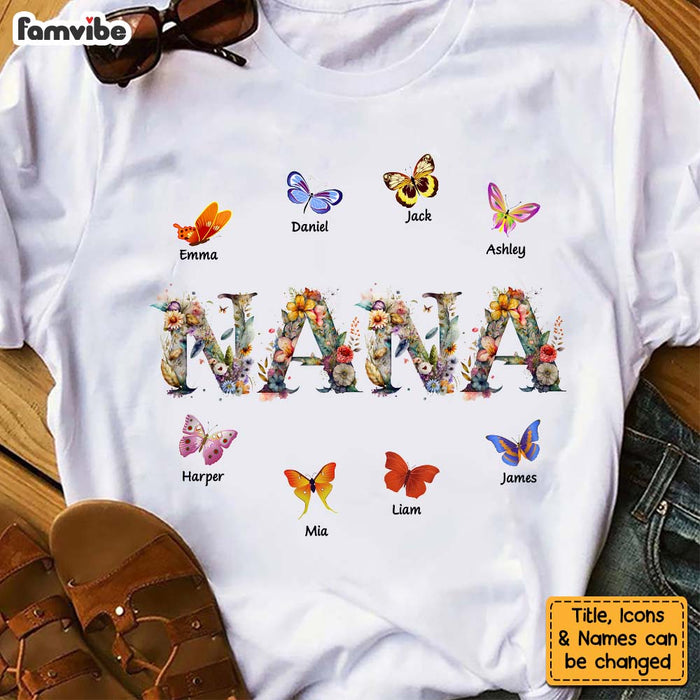 Personalized Gift For Grandma Floral Letter Shirt - Hoodie - Sweatshirt 27541 1
