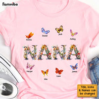 Personalized Gift For Grandma Floral Letter Shirt - Hoodie - Sweatshirt 27541 thumb 1