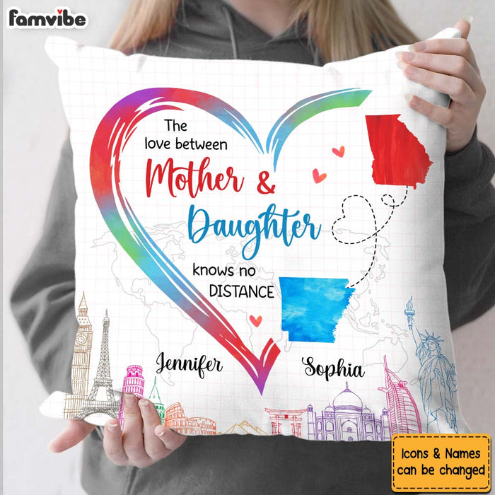 Personalized Gift For Daughter Long Distance The Love Between Mother & Daughter Pillow 27542 1
