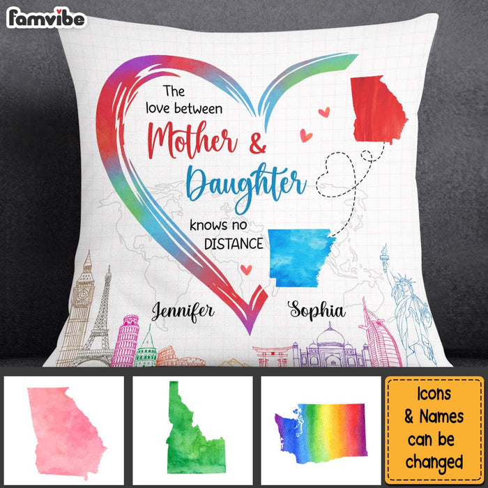 Personalized Gift For Daughter Long Distance The Love Between Mother & Daughter Pillow 27542 1