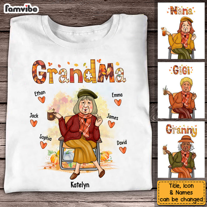 Personalized Gift For Grandma Fall Season Shirt - Hoodie - Sweatshirt 27543 1