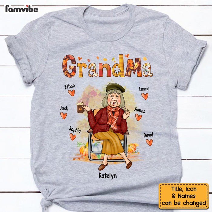 Personalized Gift For Grandma Fall Season Shirt - Hoodie - Sweatshirt 27543 1