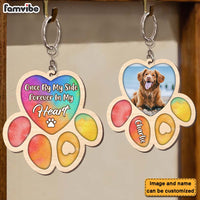 Personalized Dog Memorial Gift Once By My Side Forever In My Heart Wood Keychain 27544 thumb 1