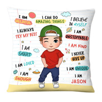 Personalized Gift For Grandson Kid Affirmation Pillow 27548 thumb 1