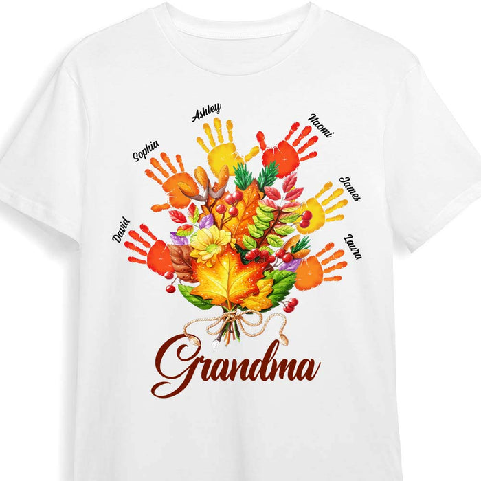 Personalized Gift For Grandma Fall Leaves Shirt - Hoodie - Sweatshirt 27550 1