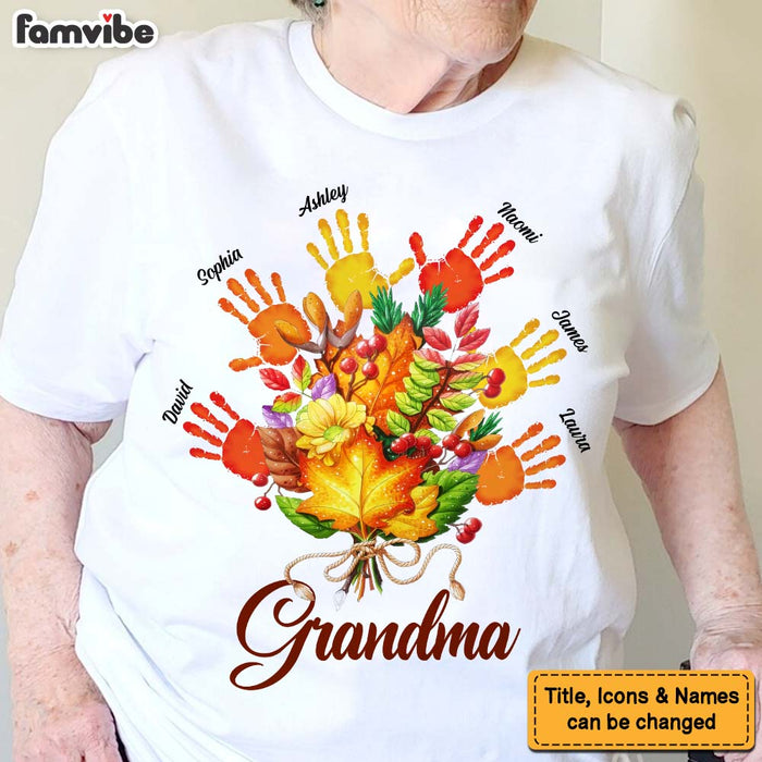 Personalized Gift For Grandma Fall Leaves Shirt - Hoodie - Sweatshirt 27550 1