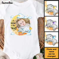 Personalized Newborn Baby Gift Welcome To The World Elephant Photo Baby Onesie 27551 thumb 1