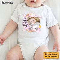 Personalized Newborn Baby Gift Welcome To The World Elephant Photo Baby Onesie 27551 thumb 1