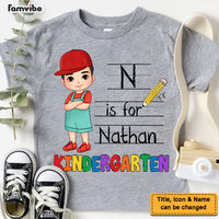 Personalized Gift For Grandson Alphabet Back To School Kid T Shirt 27552 thumb 1