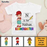 Personalized Gift For Grandson Alphabet Back To School Kid T Shirt 27552 thumb 1