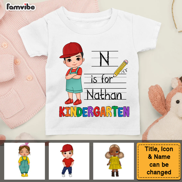 Personalized Gift For Grandson Alphabet Back To School Kid T Shirt 27552 1