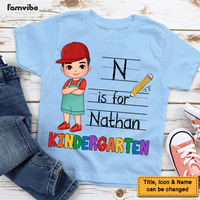 Personalized Gift For Grandson Alphabet Back To School Kid T Shirt 27552 thumb 1