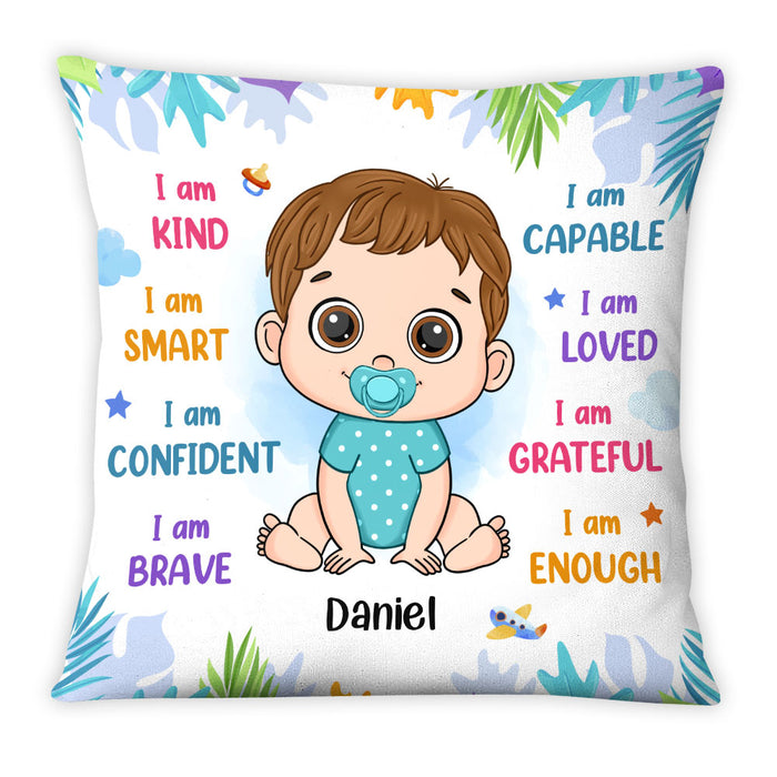 Personalized Gift For Grandson Affirmation I Am Kind Pillow 27555 1