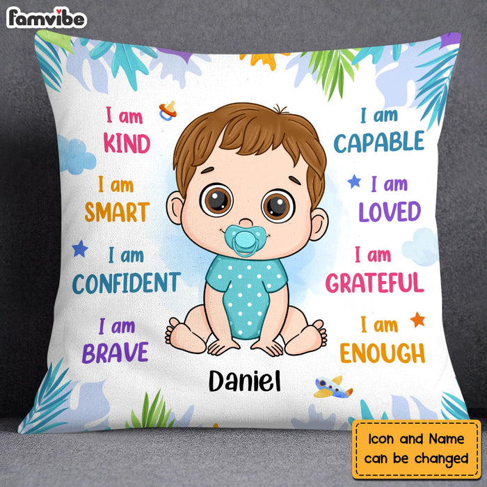 Personalized Gift For Grandson Affirmation I Am Kind Pillow 27555 1