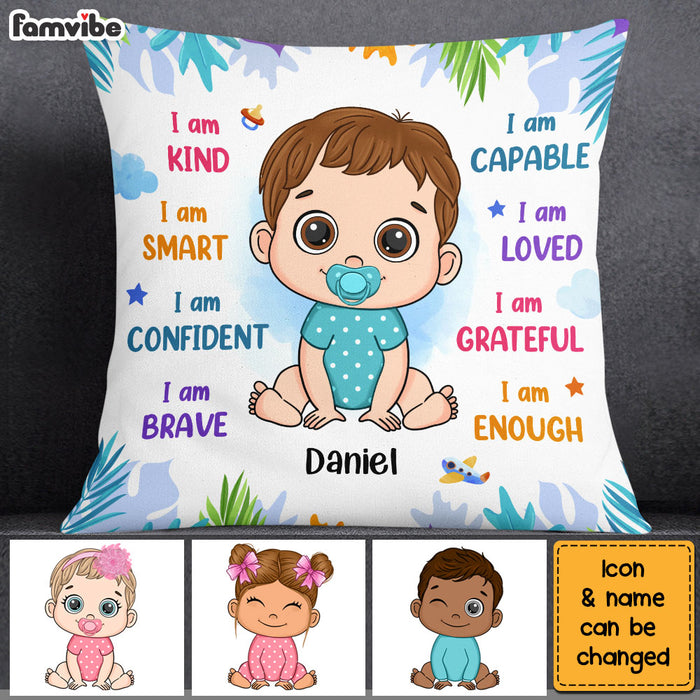 Personalized Gift For Grandson Affirmation I Am Kind Pillow 27555 1