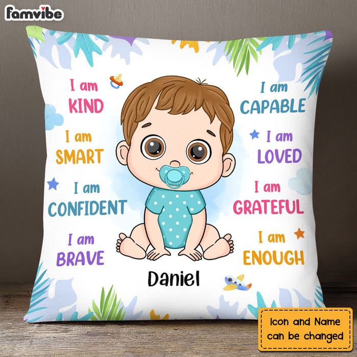 Personalized Gift For Grandson Affirmation I Am Kind Pillow 27555 1