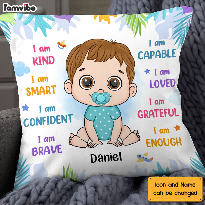 Personalized Gift For Grandson Affirmation I Am Kind Pillow 27555 1
