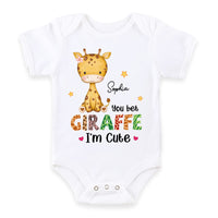 Personalized Gift For Infant - Custom You Bet Giraffe I'm Cute Baby Onesie 27557 thumb 1