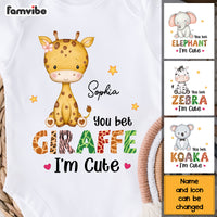 Personalized Gift For Infant - Custom You Bet Giraffe I'm Cute Baby Onesie 27557 thumb 1