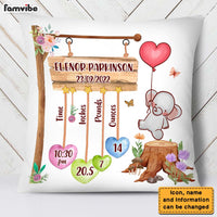 Personalized Gift For Nursery - Customizable Baby Elephant Story Pillow 27559 thumb 1
