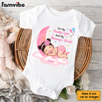 Personalized Gift For Newborn Baby Sleeping I'm My Daddy's Girl And My Mommy's World Baby Onesie 27560 thumb 1