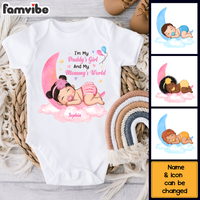 Personalized Gift For Newborn Baby Sleeping I'm My Daddy's Girl And My Mommy's World Baby Onesie 27560 thumb 1