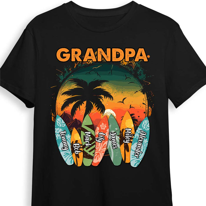 Personalized Gift For Grandpa Surfboards Summer Vacation Shirt - Hoodie - Sweatshirt 27563 1