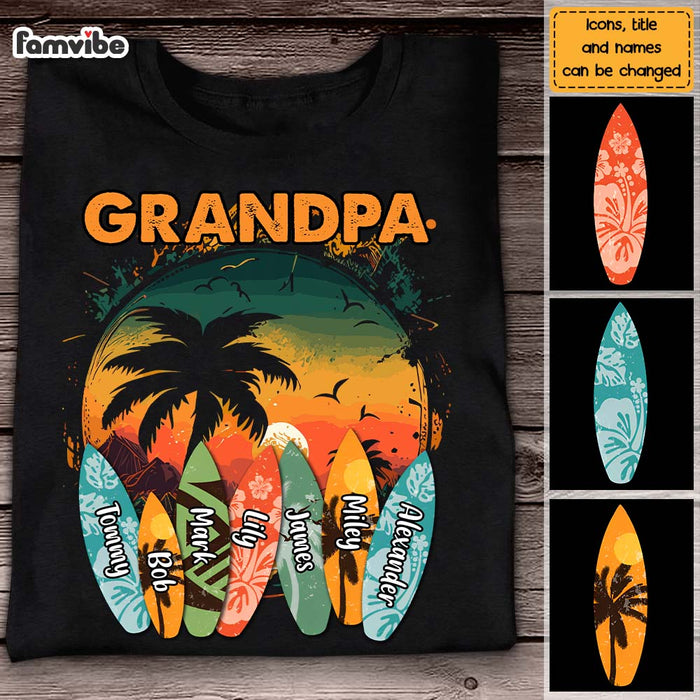 Personalized Gift For Grandpa Surfboards Summer Vacation Shirt - Hoodie - Sweatshirt 27563 1