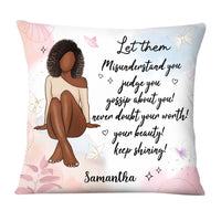 Personalized Gift For Daughter Never Doubt Your Worth Positive Pillow 27570 thumb 1