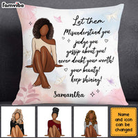 Personalized Gift For Daughter Never Doubt Your Worth Positive Pillow 27570 thumb 1