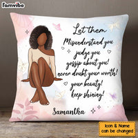Personalized Gift For Daughter Never Doubt Your Worth Positive Pillow 27570 thumb 1