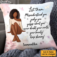 Personalized Gift For Daughter Never Doubt Your Worth Positive Pillow 27570 thumb 1