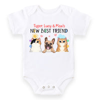 Personalized Gift For Baby Pet's New Friend Baby Onesie 27571 thumb 1