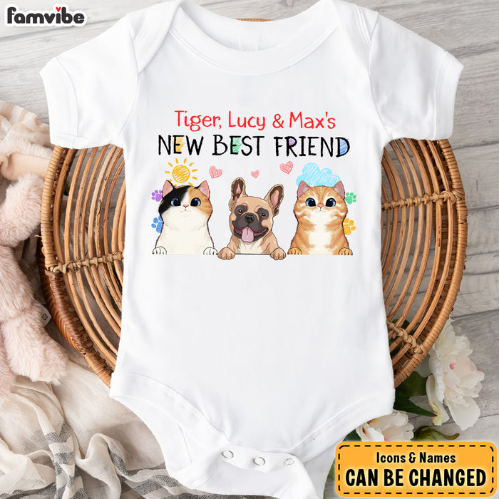 Personalized Gift For Baby Pet's New Friend Baby Onesie 27571 1