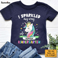 Personalized Birthday Gift For Granddaughter I Sparkled My Way Unicorn Kid T Shirt 27572 thumb 1