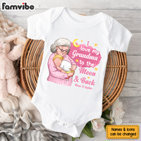 Personalized Gift For Baby Love Grandma To The Moon And Back Baby Onesie 27573 thumb 1