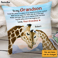 Personalized Gift For Grandson Giraffe Hug This Pillow 27576 thumb 1