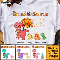 Personalized Gift For Grandma Grandmasaurus Fall Pattern Shirt - Hoodie - Sweatshirt 27577 thumb 1