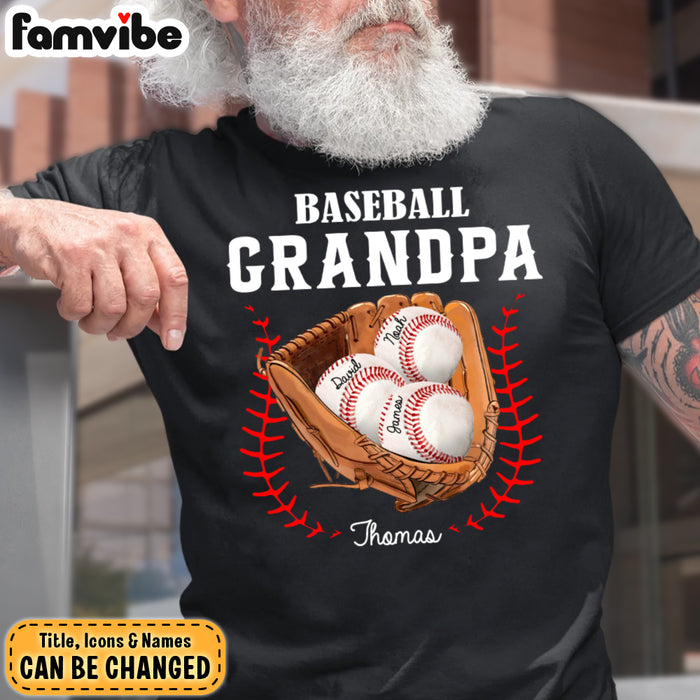 Personalized Gift For Grandpa Baseball Grandpa Shirt - Hoodie - Sweatshirt 27584 1