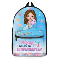 Personalized Birthday Gift For Granddaughter Making Waves Cute Mermaid BackPack 27585 thumb 1