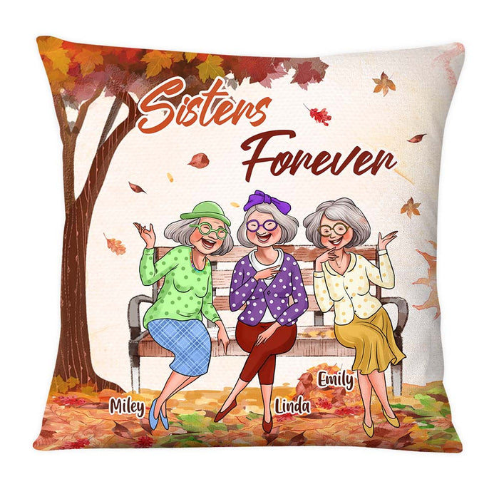 Personalized Gift For Friends Sisters Forever Fall Pillow 27586 1