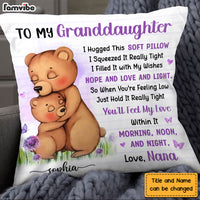 Personalized Birthday Gifts For Granddaughter Bear Hug This Pillow 27592 thumb 1